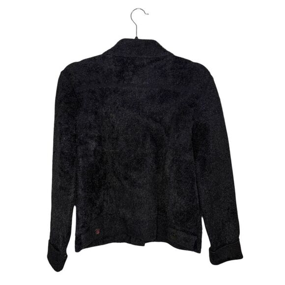 Tahari Women’s Small Faux Fur Jacket Black Comfort Soft Whimsigoth Chic NEW - Picture 4 of 6
